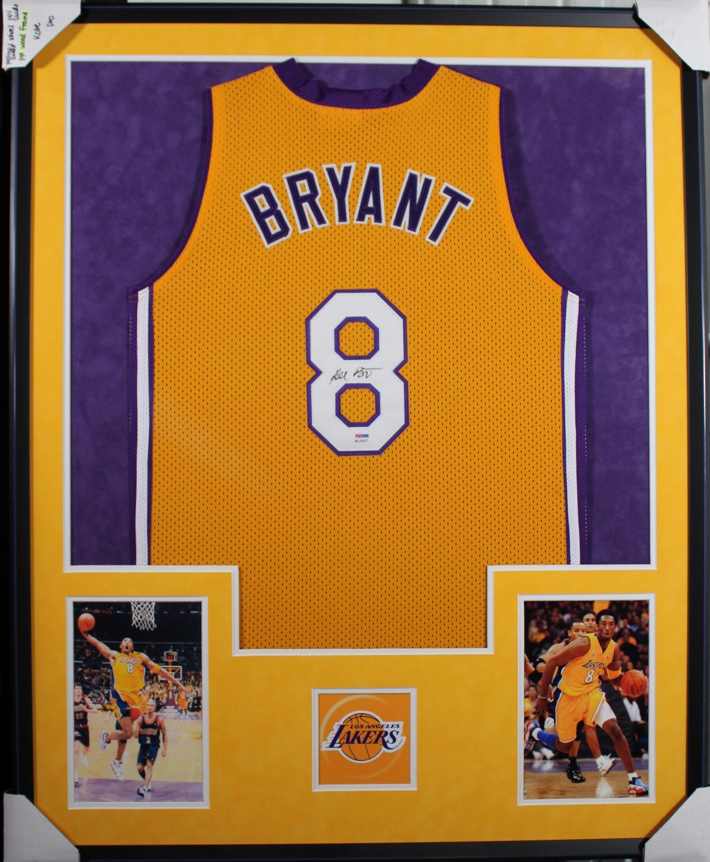 Kobe Bryant Vintage Full Name Signature Signed Custom Jersey