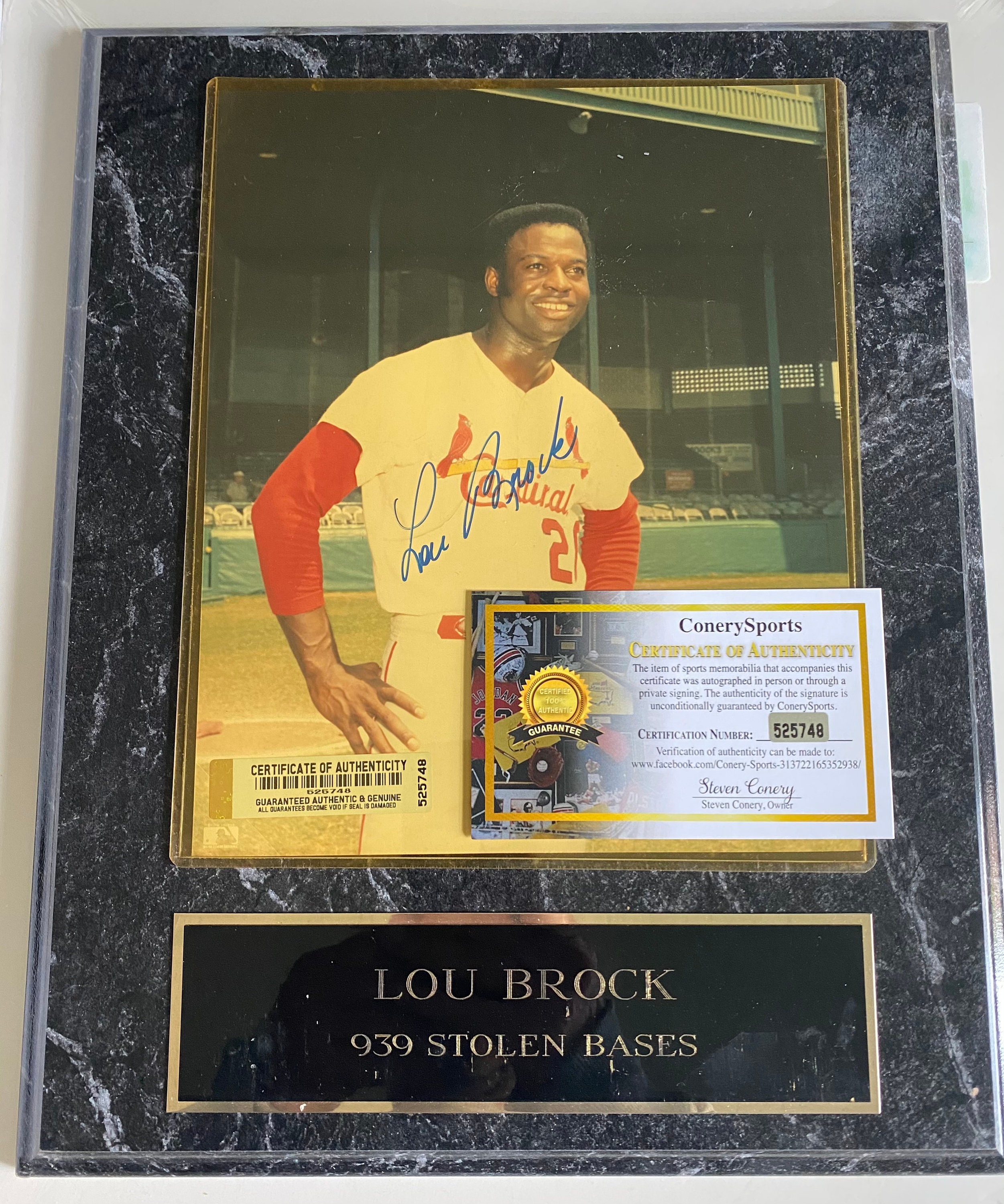 Authentic 4 St. Louis Cardinals Lou Brock Baseball Cards 1972 