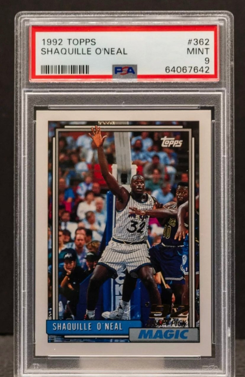 Shaquille Oneal 1992 Topps ROOKIE Card 362 PSA 9 Mint - Etsy