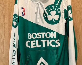 Boston Celtics NBA Hoodie WarmUp Jacket (Youth Medium) Gray