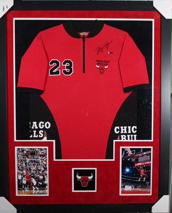 Michael Jordan Autographed and Framed Red Bulls Jersey