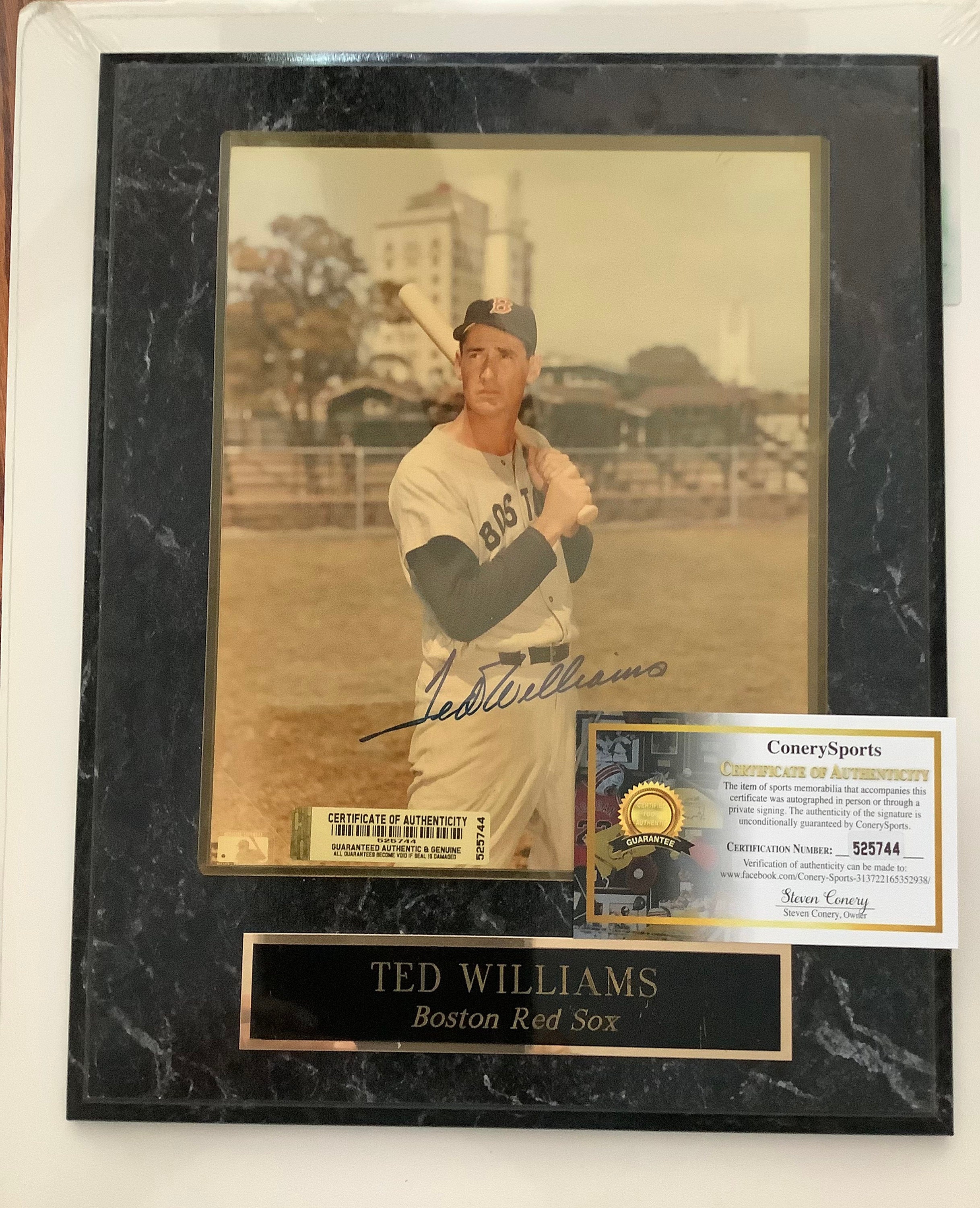 Ted Williams Autographed Game Model Bat