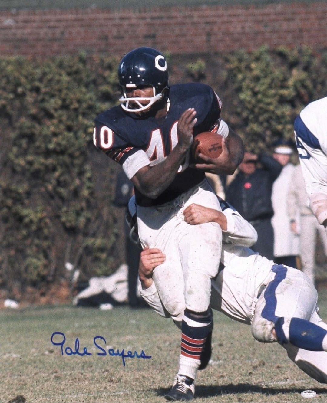 Shop Gale Sayers Chicago Bears Autographed Blue Custom Jersey