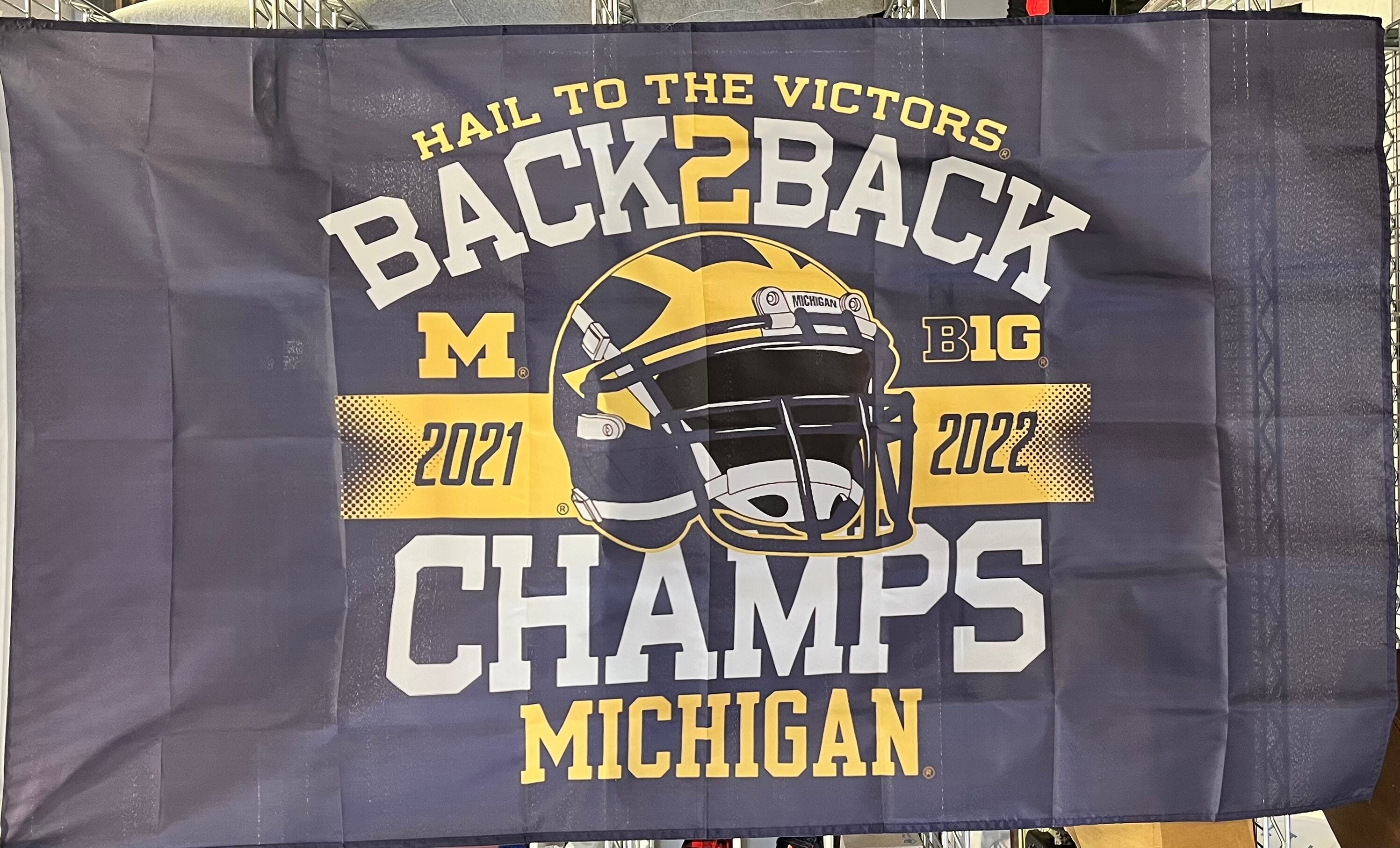 Michigan Wolverines 3x5 FT Flag Man Cave Logo Banner Football NCAA FREE  Shipping