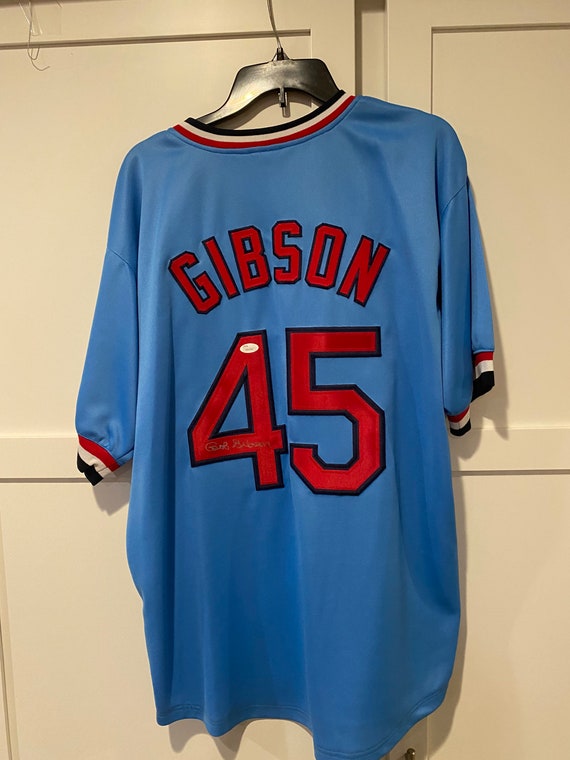 Bob Gibson 45 AUTOGRAPHED St. Louis Cardinals ROAD Jersey 