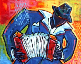 Accordion Player Art Print