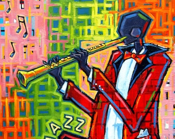 Jazz Clarinetist Art Print