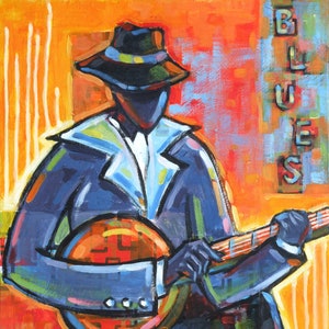 Banjo Player Art Print
