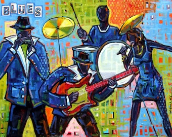Blues Band Art Print
