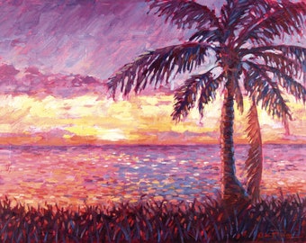Sunset Beach Wall Art Print