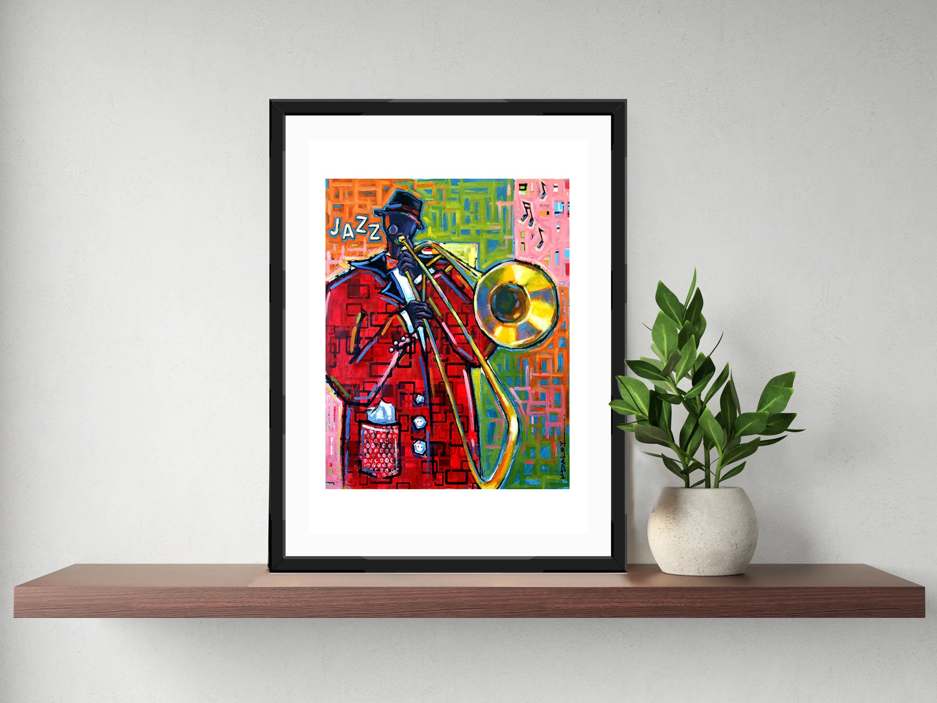 トロンボーン奏者のアートプリント - Etsy 日本