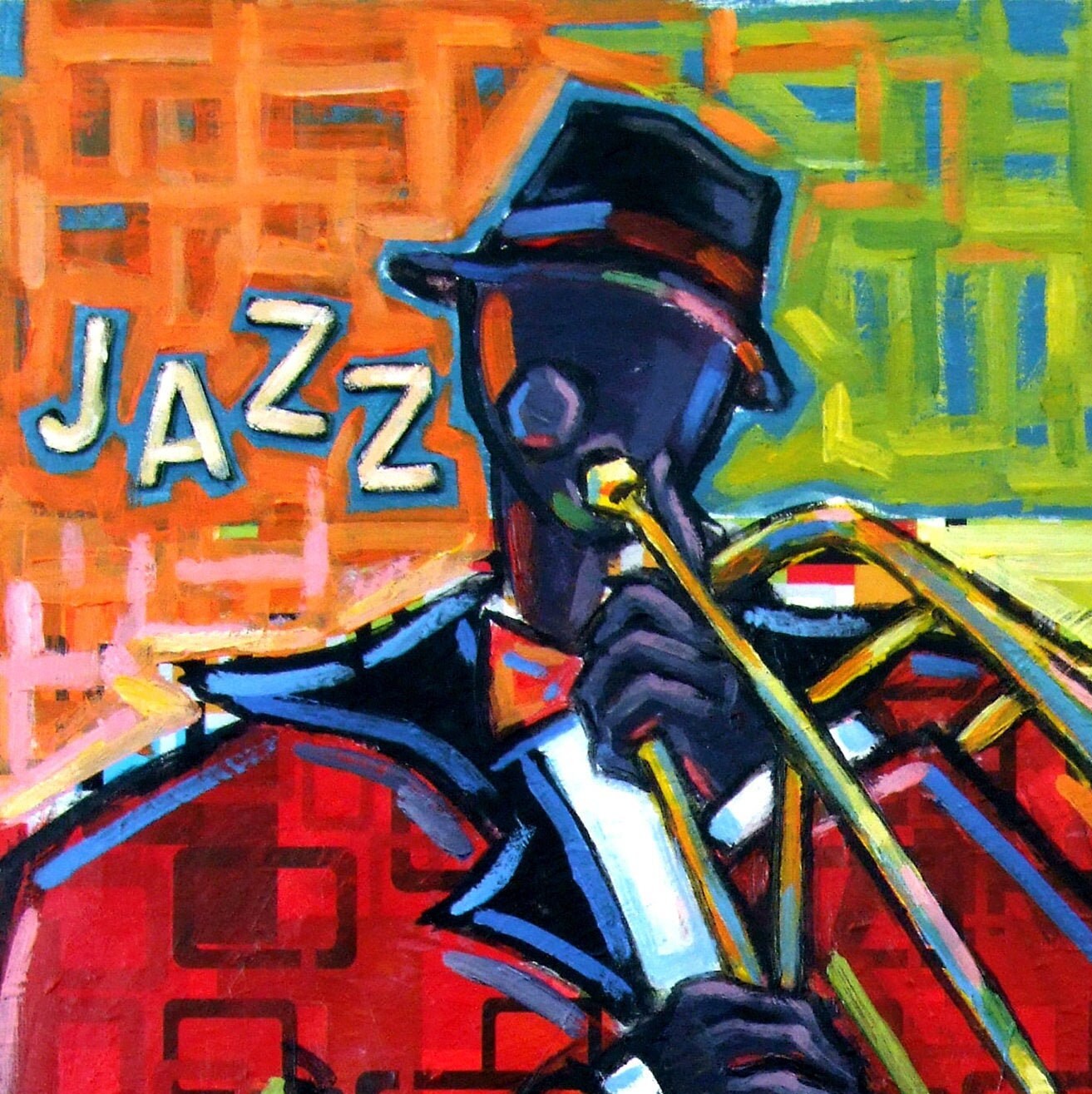 トロンボーン奏者のアートプリント - Etsy 日本