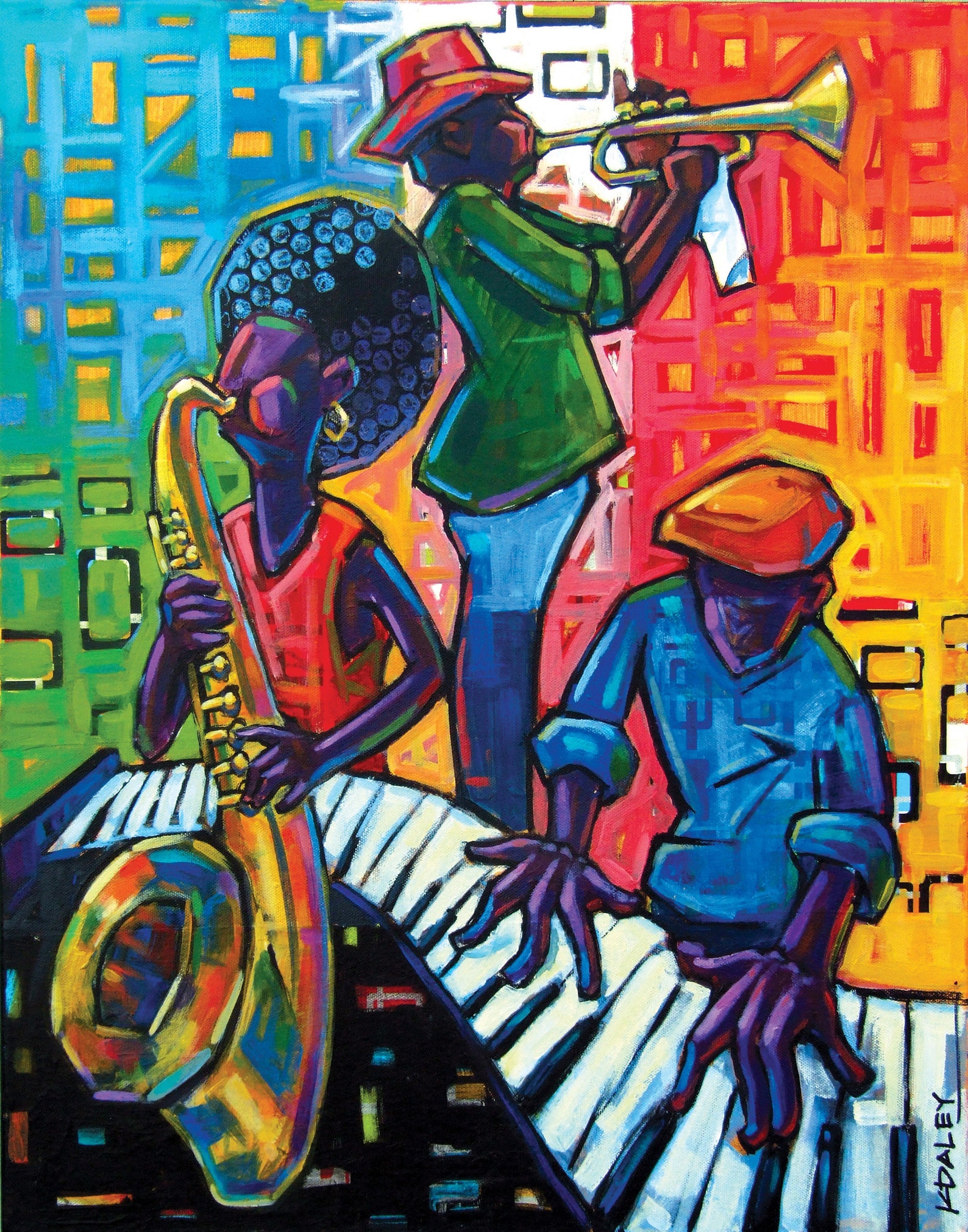 Jazz Trio Art Print Etsy