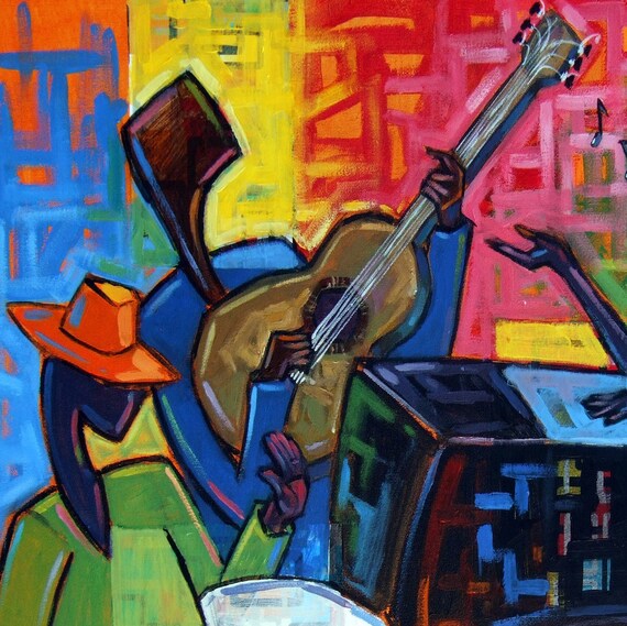 絵画 JAZZ ART Jazz Quartet I Art Print - Etsy