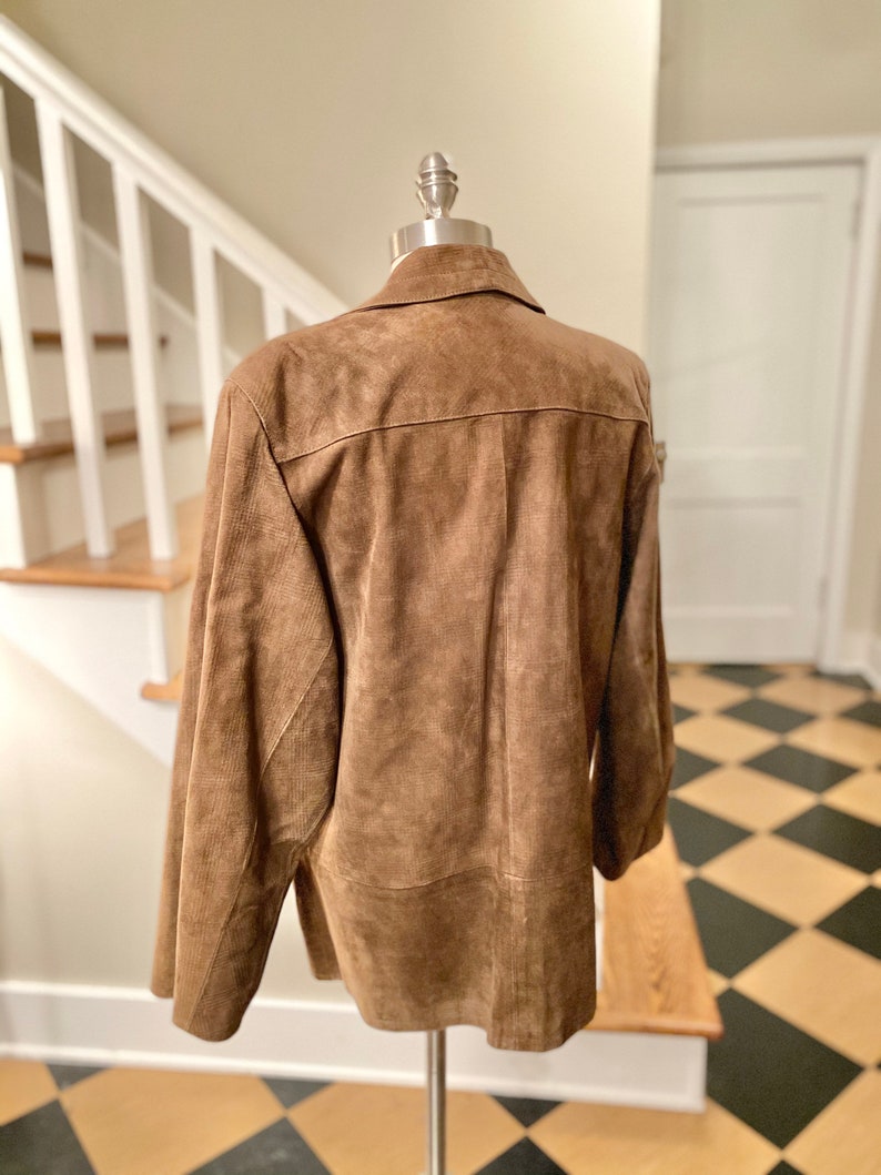 womens blazer mid suede vintage