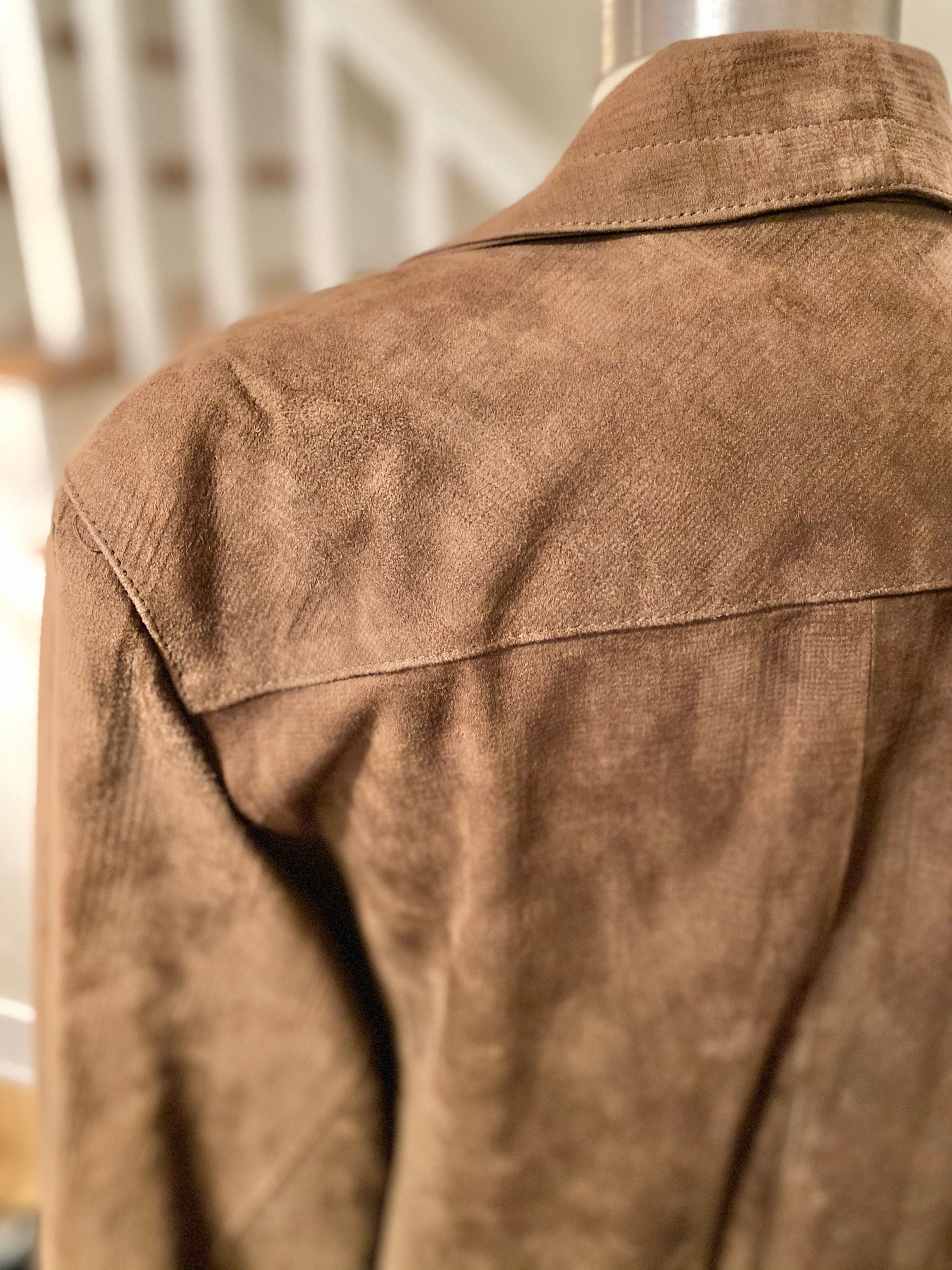 womens blazer mid suede vintage