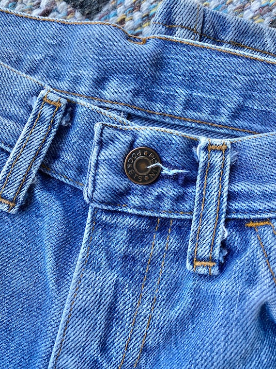 Vintage Jeans Plain Pockets High Rise Bootcut 30 … - image 5