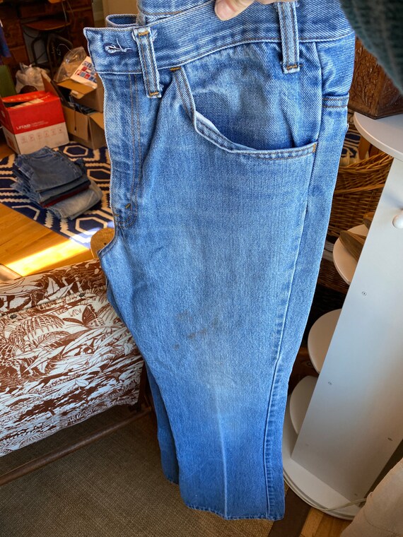 Vintage Jeans Plain Pockets High Rise Bootcut 30 … - image 10