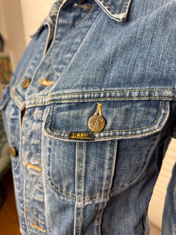 Vintage Denim Jacket, Lee Riders 1970s Trucker Je… - image 4