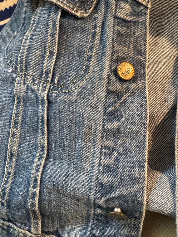 Vintage Denim Jacket, Lee Riders 1970s Trucker Je… - image 5