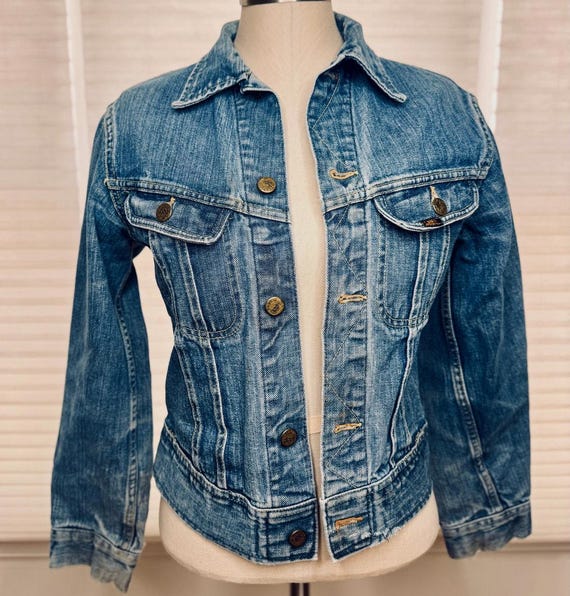 Vintage Denim Jacket, Lee Riders 1970s Trucker Je… - image 1