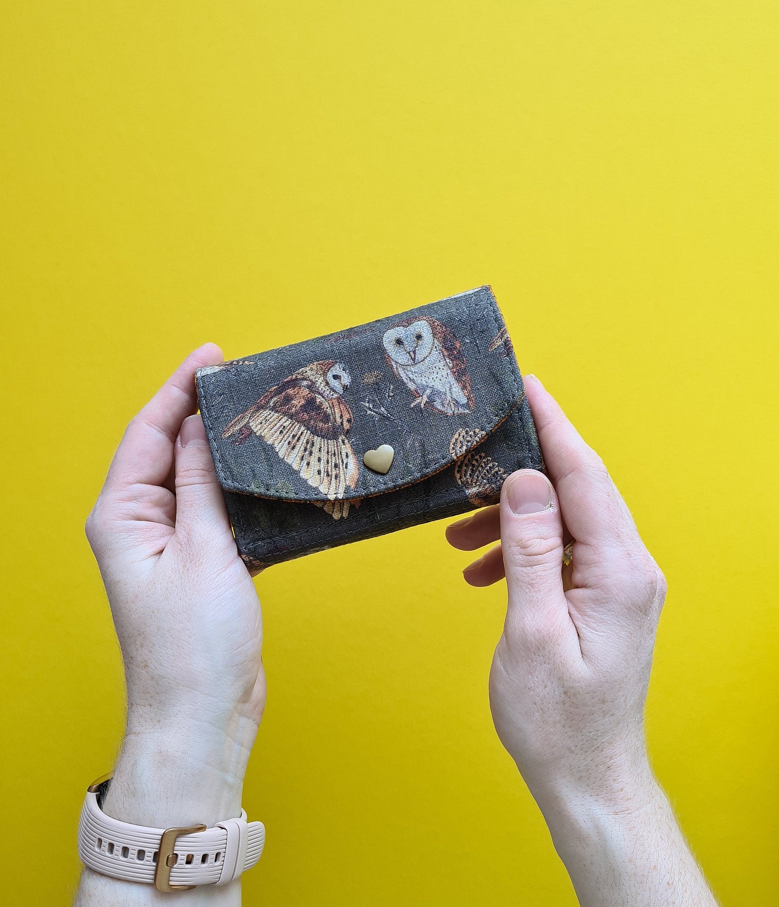 Owl wallet Small womens wallet Vegan wallet women Fabric Etsy