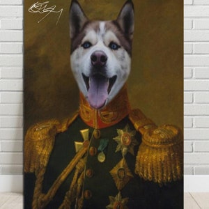 Custom Pet Portrait, Royal pet portrait, King Cat, Queen Cat, Wall Pet Portrait, Regal Dog Portrait, Custom Art From Photo