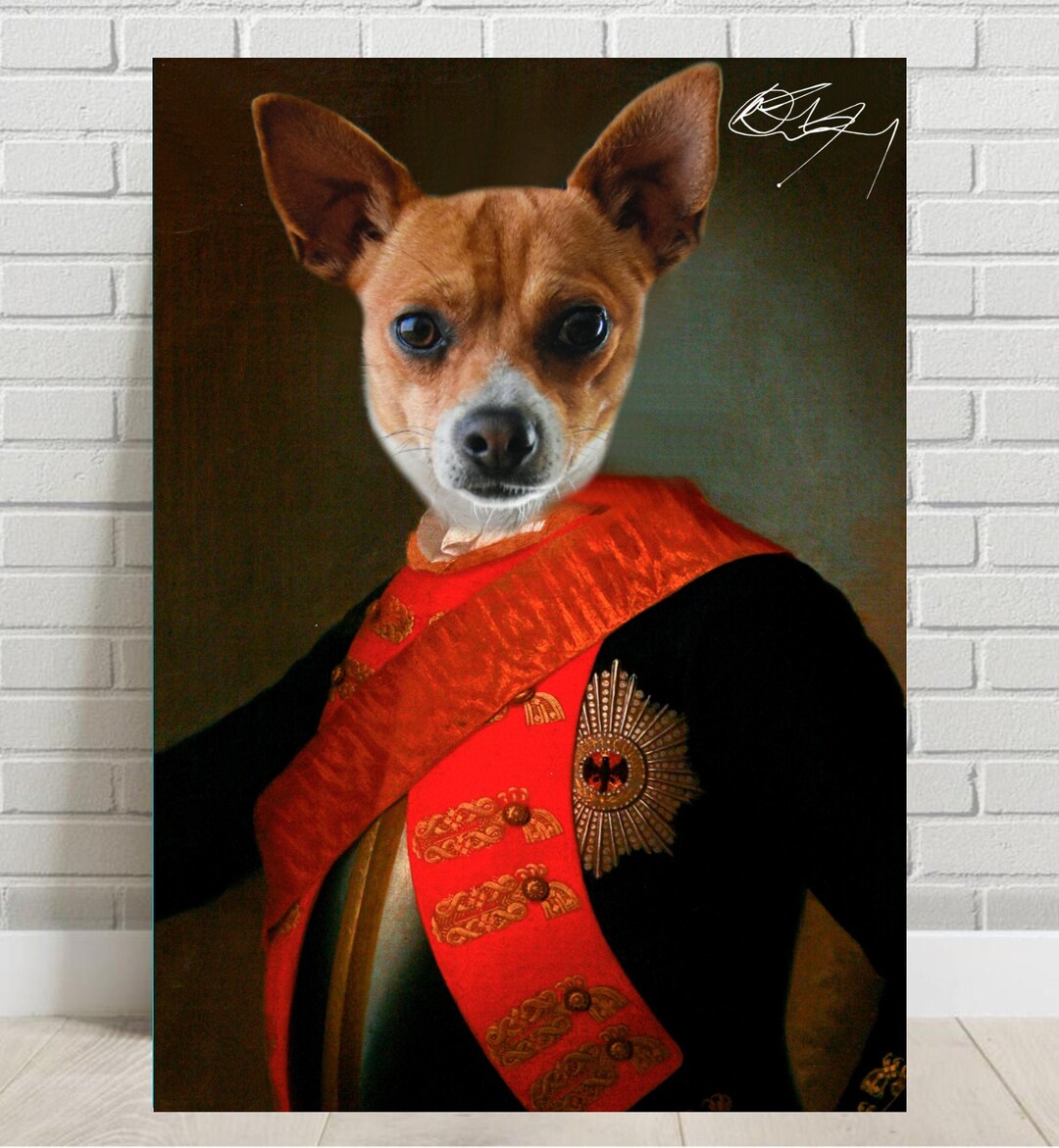 Custom Royal Pet Portrait: Regal King or Queen Art From Photo - Etsy