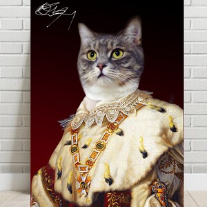 Classic Pet Portrait -  Royal Pet Portrait- Personalized Dog Portrait - Custom Animal Portrait- Custom Dog Portrait - Pet Gifts