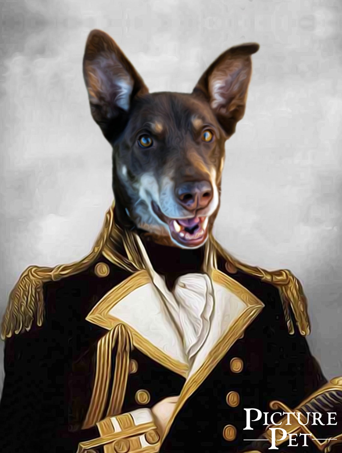 Custom Dog Portrait Royal Pet Portrait Regal Dog Portrait Etsy