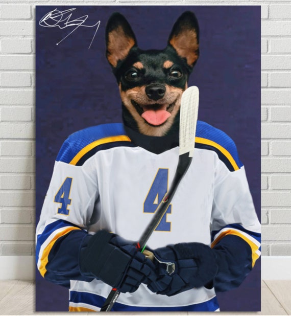 Custom Hockey Pet Portrait, Custom Pet Portrait, Custom Dog