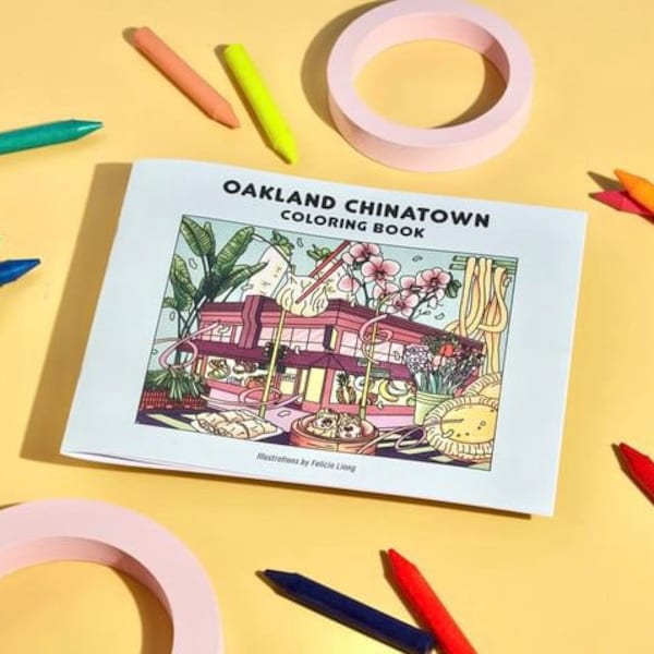 Oakland Chinatown Coloring Book | Bay Area Food | Line Drawing | Restaurant Illustration