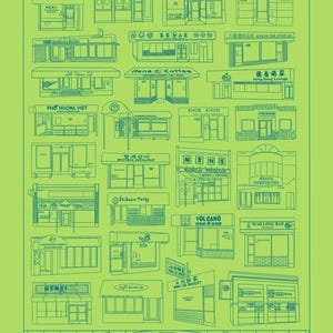 The Richmond District Risograph Print | San Francisco | Bay Area Food | Restaurant Illustration | Digital Art Print