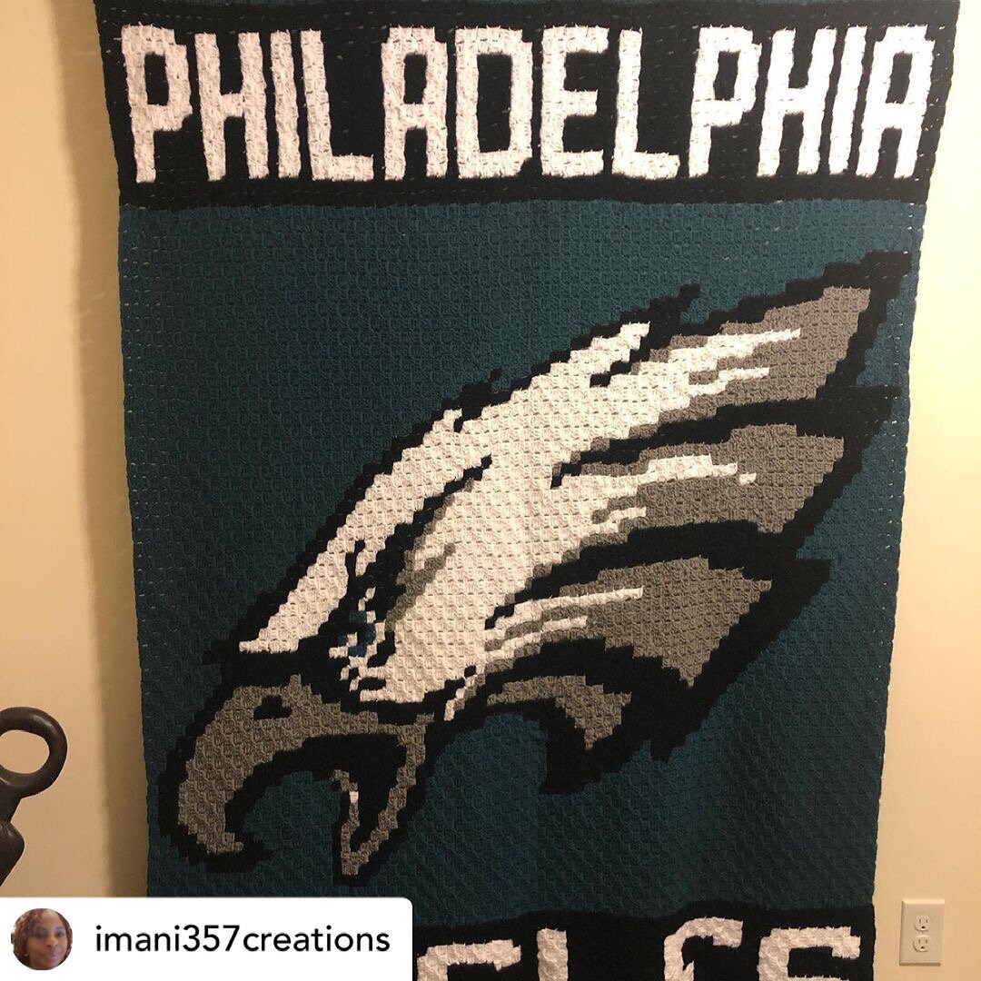 Handcrafted Crochet Philadelphia Eagles Blanket Etsy