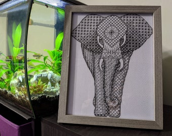 Blackwork Elephant