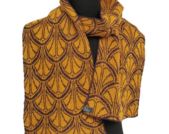 Art deco pattern scarf