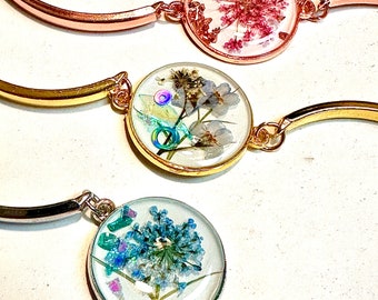 Floral Bracelets with Real Flowers