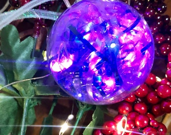 Handmade glowing ornaments