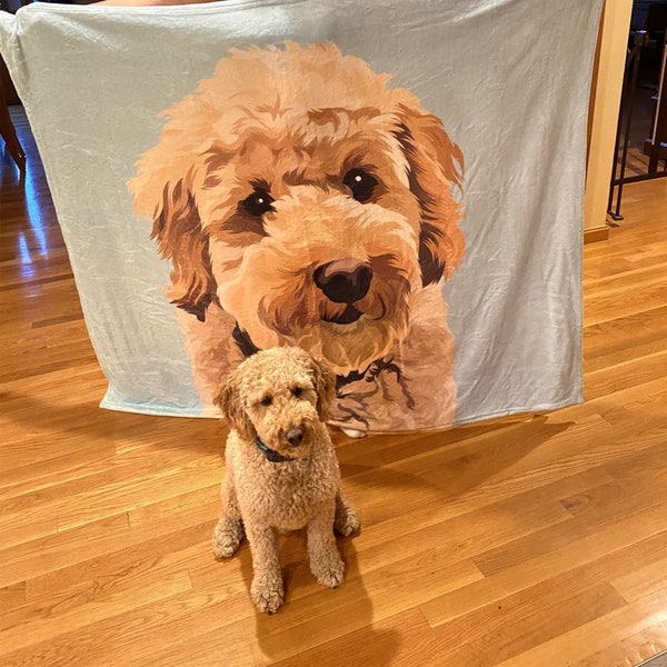 Custom Pet Blanket, Pet Portrait Custom, Pet Portrait, Custom Dog Blanket, Pet Blanket, Custom Blanket, Personalized Blanket, Cat Blanket