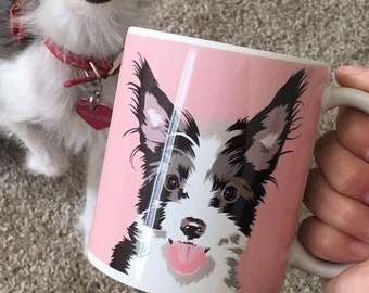Taza de café para mamás perrunas, Taza personalizada con foto de mascota, Taza personalizada para mamás perrunas, Taza personalizada para perros, Día de San Valentín, Taza, Taza personalizada para perros, Taza con foto de perro