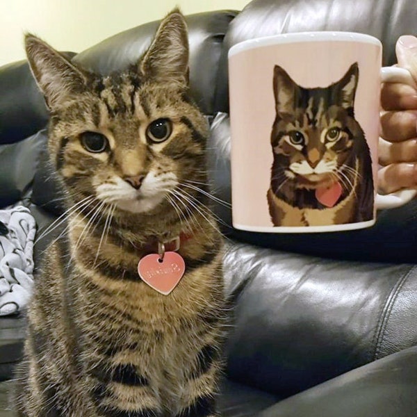 Cat Photo Mug, Custom Pet Coffee Mug, Cat Lover Coffee Mug, Pet Coffee Mug, Photo Mug, Cat Coffee Mug, Custom Cat Mug, Pet Lover, Custom Mug