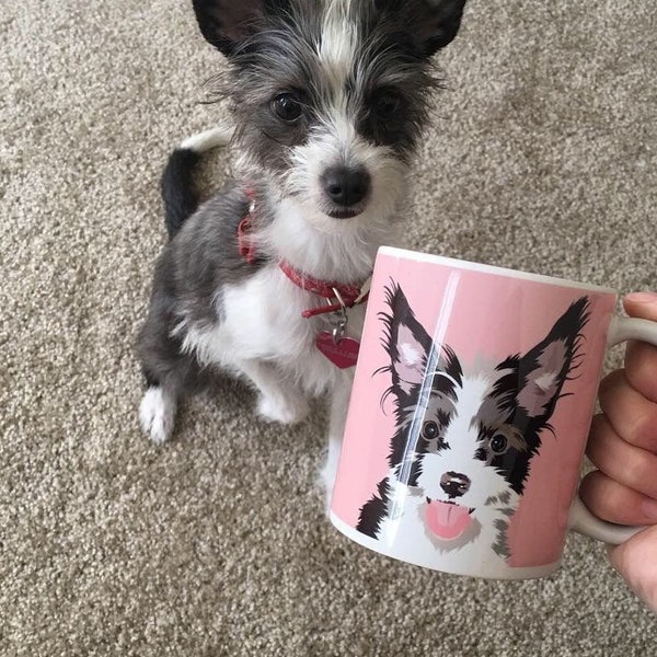 Dog Mom Coffee Mug, Custom Pet Photo Mug, Dog Mom Custom Mug, Custom Dog Mug, Dog Dad Coffee Mug, Personalized Dog Mug, Photo Dog Mug