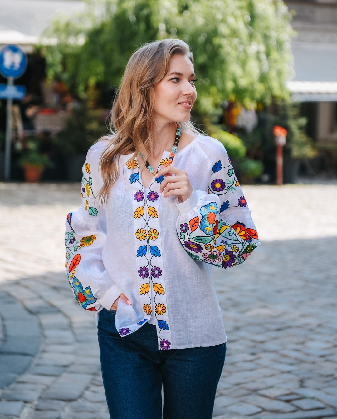 トップス ORGUE Flower embroidery blouse 即日発送］orgue Flower embroidery blouse - メルカリ