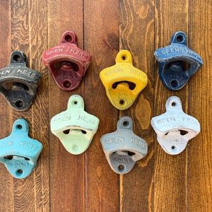 Bottle Opener | FREE SHIPPING | Wall Mount Bottle Opener | 5 Colors | Father&#39;s Day Gift | Distressed | Kitchen | Wall Hanging Bottle Opener