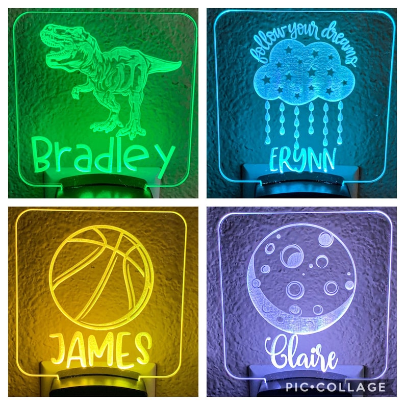 LED Night Light 52 Design Options Acrylic Display image 0