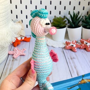 Amigurumi crochet PATTERN Seahorse toy, under the sea toy, pdf digital download