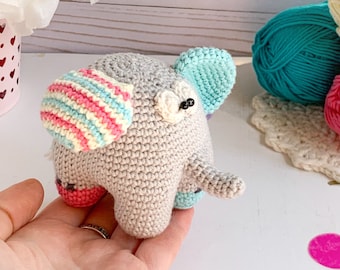 Crochet PATTERN amigurumi elephant pdf photo tutorial