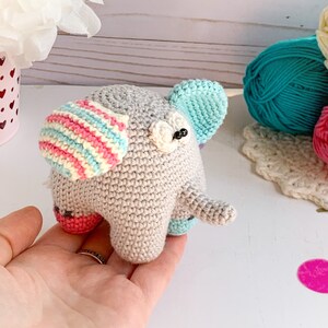 Crochet PATTERN amigurumi elephant pdf photo tutorial image 1