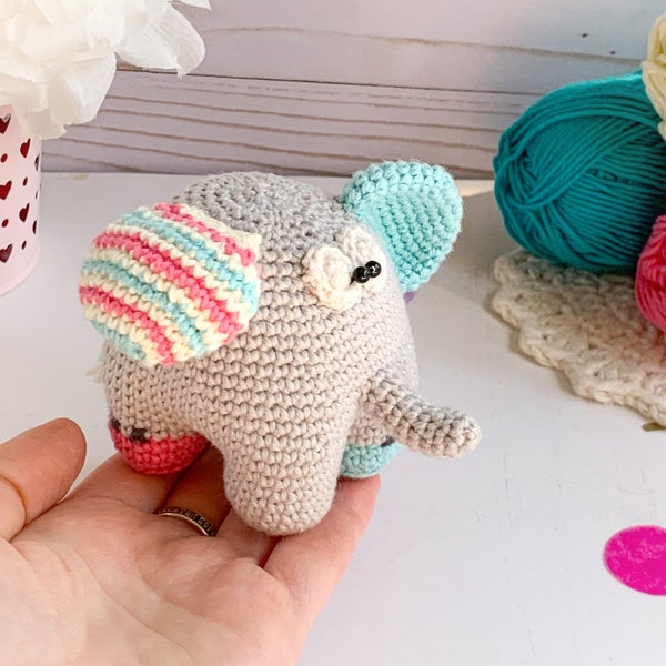 Crochet PATTERN amigurumi elephant pdf photo tutorial