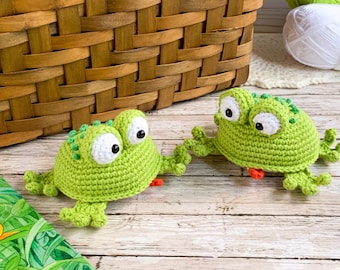 Amigurumi pattern crochet frog, crochet pattern pdf